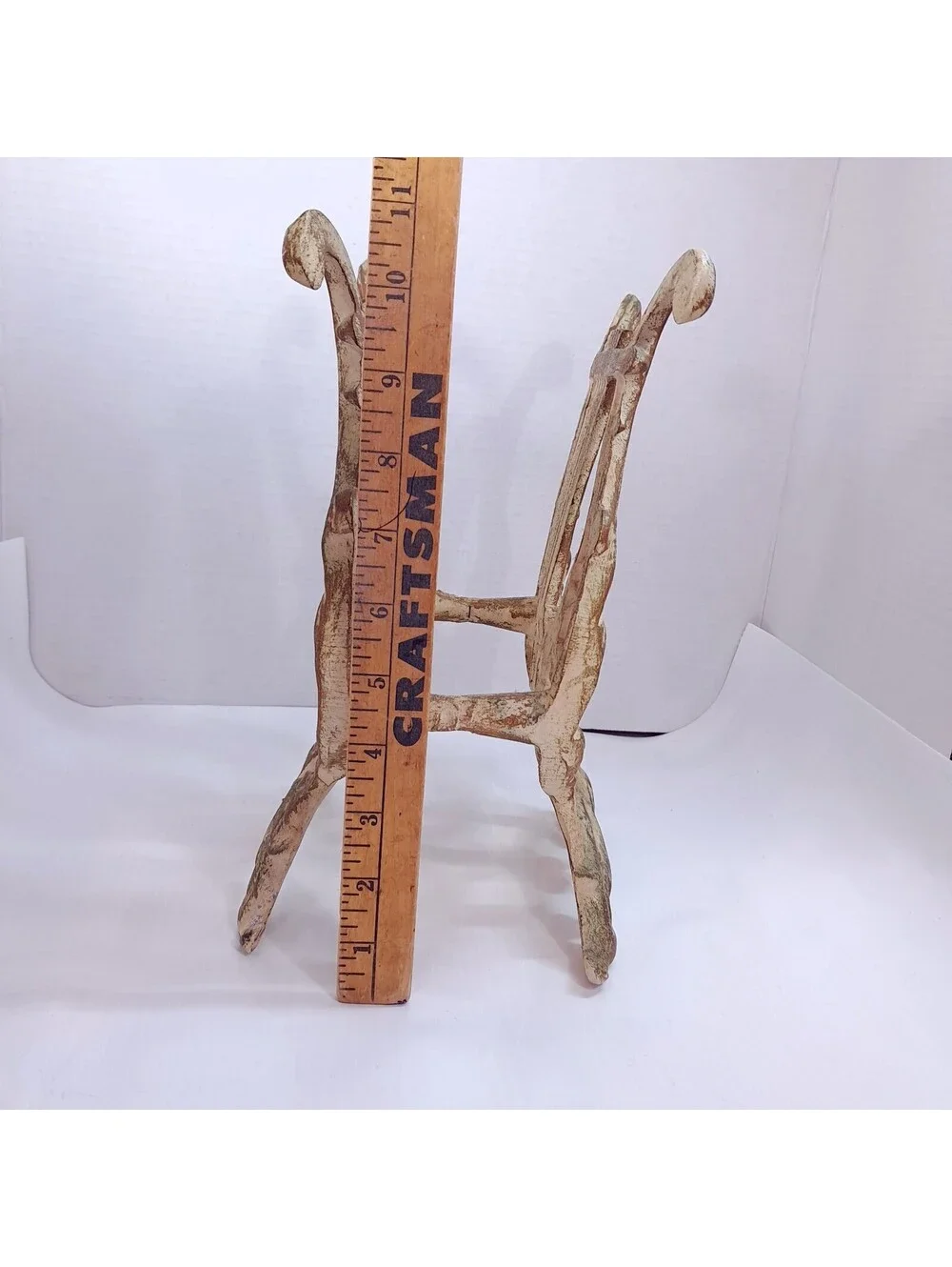 Vintage Musical Lyre Magazine Sheet Music Rack heavy cast metal ivory gold